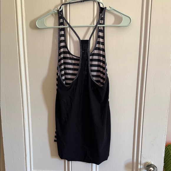 Lululemon Striped Black and White Women's Tank Top - Picture 2 of 5